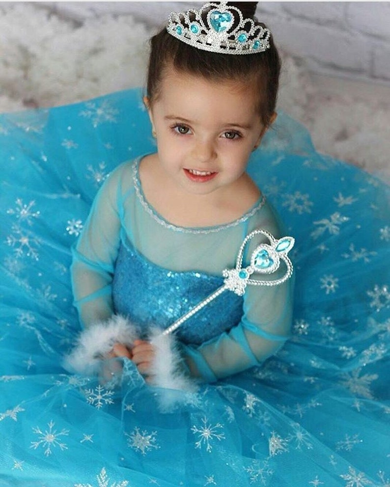 Frozen Elsa Tutu Dress Elsa Fancy Dress Birthday Party Handmade Kids Dress Elsa Costume