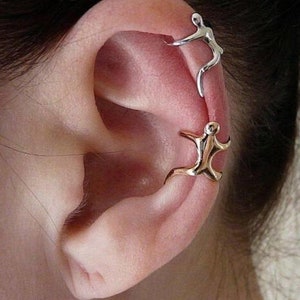 Ear Cuff Plata Ear Man Ear Cuff - Escalada Man Ear Cuff - Ear Cuff - Joyería - Pendiente no perforado Ear Cuff Ear Studs