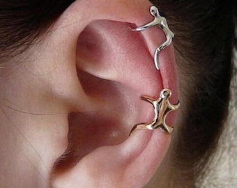 Ear Cuff Plata Ear Man Ear Cuff - Escalada Man Ear Cuff - Ear Cuff - Joyería - Pendiente no perforado Ear Cuff Ear Studs