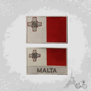 Malta National Flag Embroidered Iron On Patch Sew On Badge Applique Country National Flag