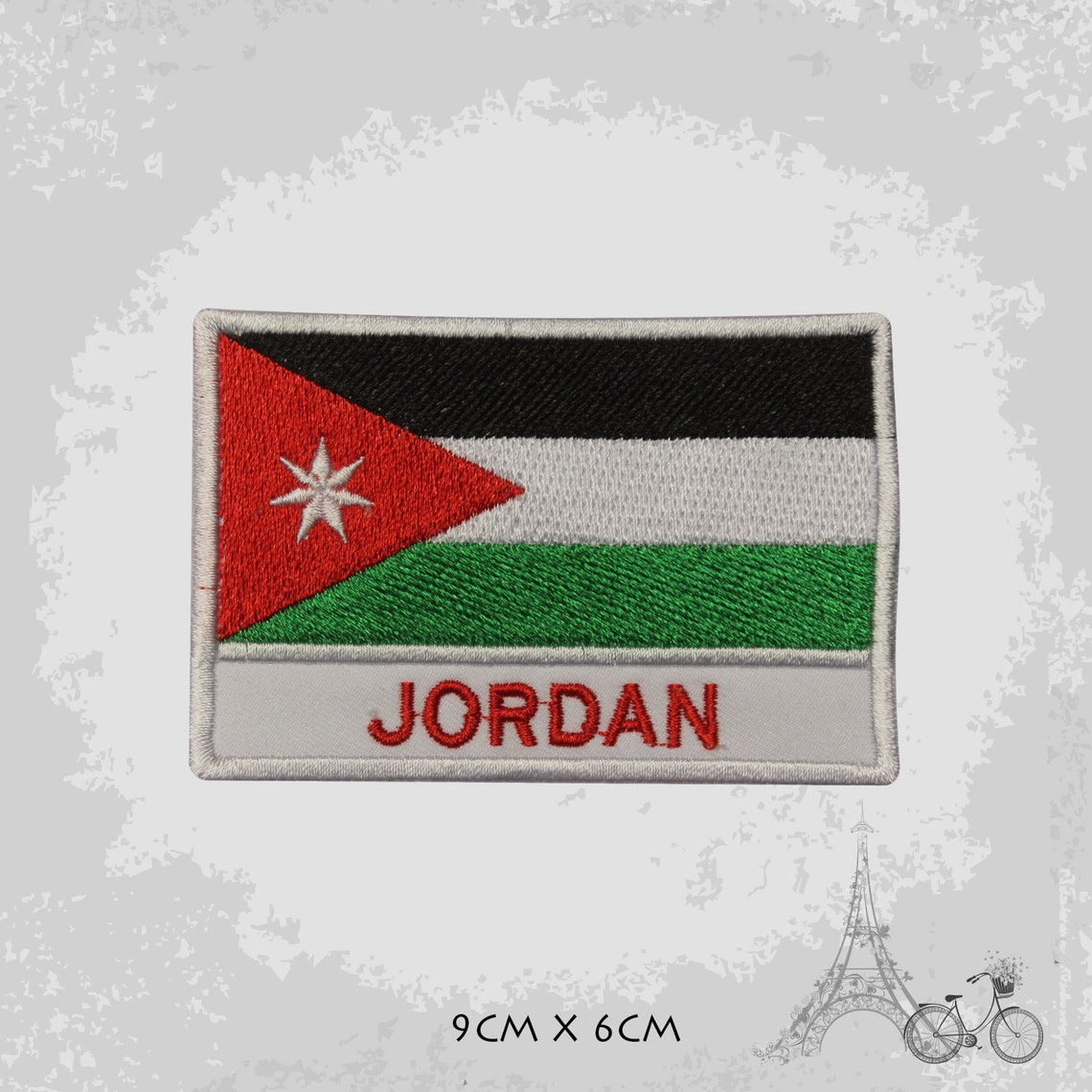 Jordan National Flag Embroidered Iron on Patch Sew on Badge Etsy