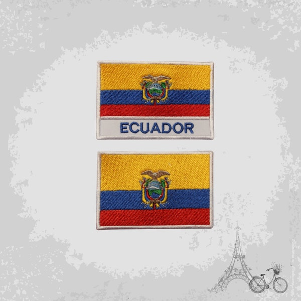 Ecuador Nationalflagge bestickt Eisen auf Patch Nähen auf Abzeichen Applikation Land Nationalflagge