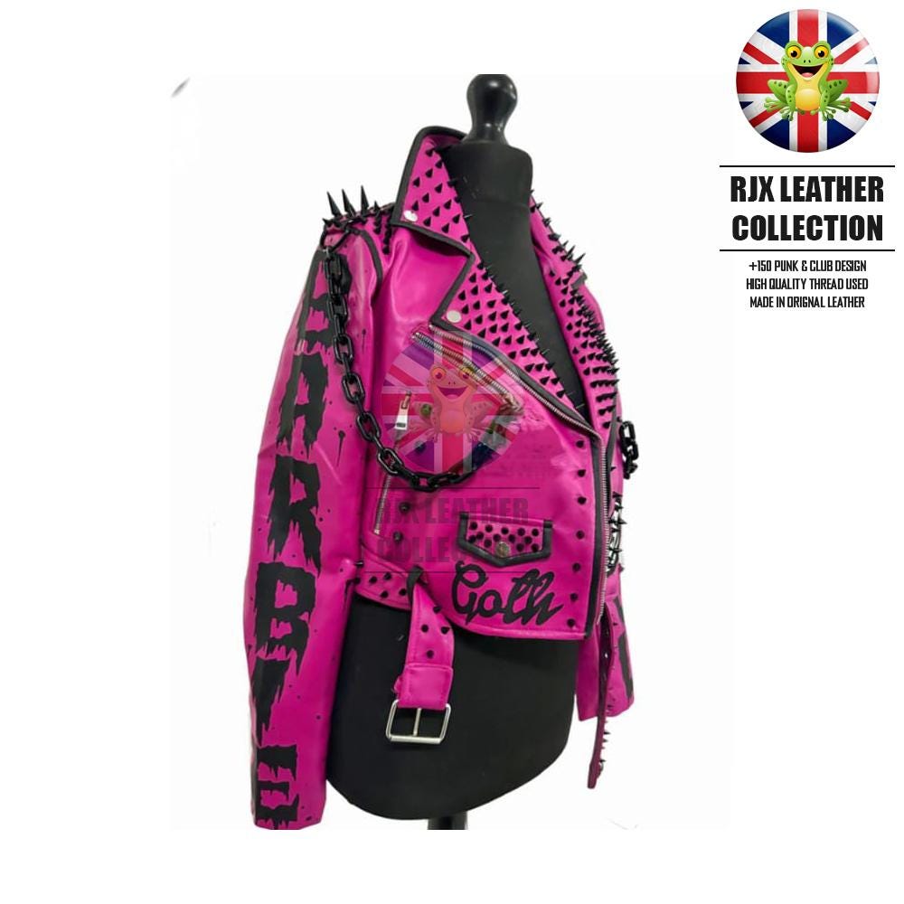 Ladies GHOUL Doll Jacket Studded Leather Jacket Punk Girl