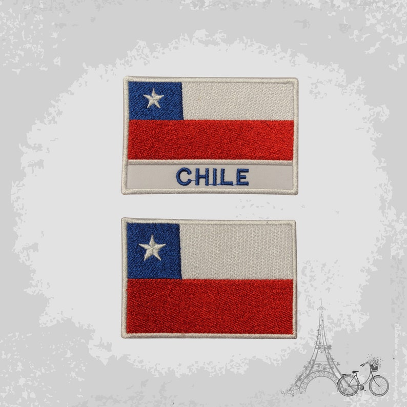 Chile National Flag Embroidered Iron On Patch Sew On Badge Applique Country National Flag