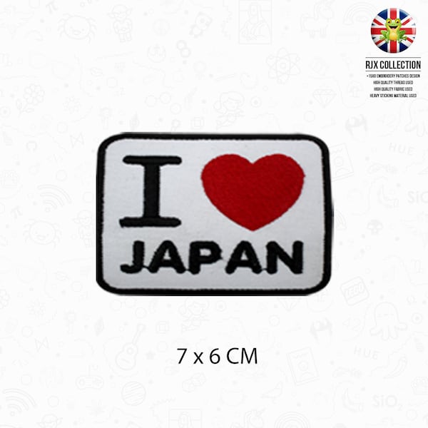 I Love Japan Patch Embroidered Iron On Patch Sew On Badge Applique For T Shirts