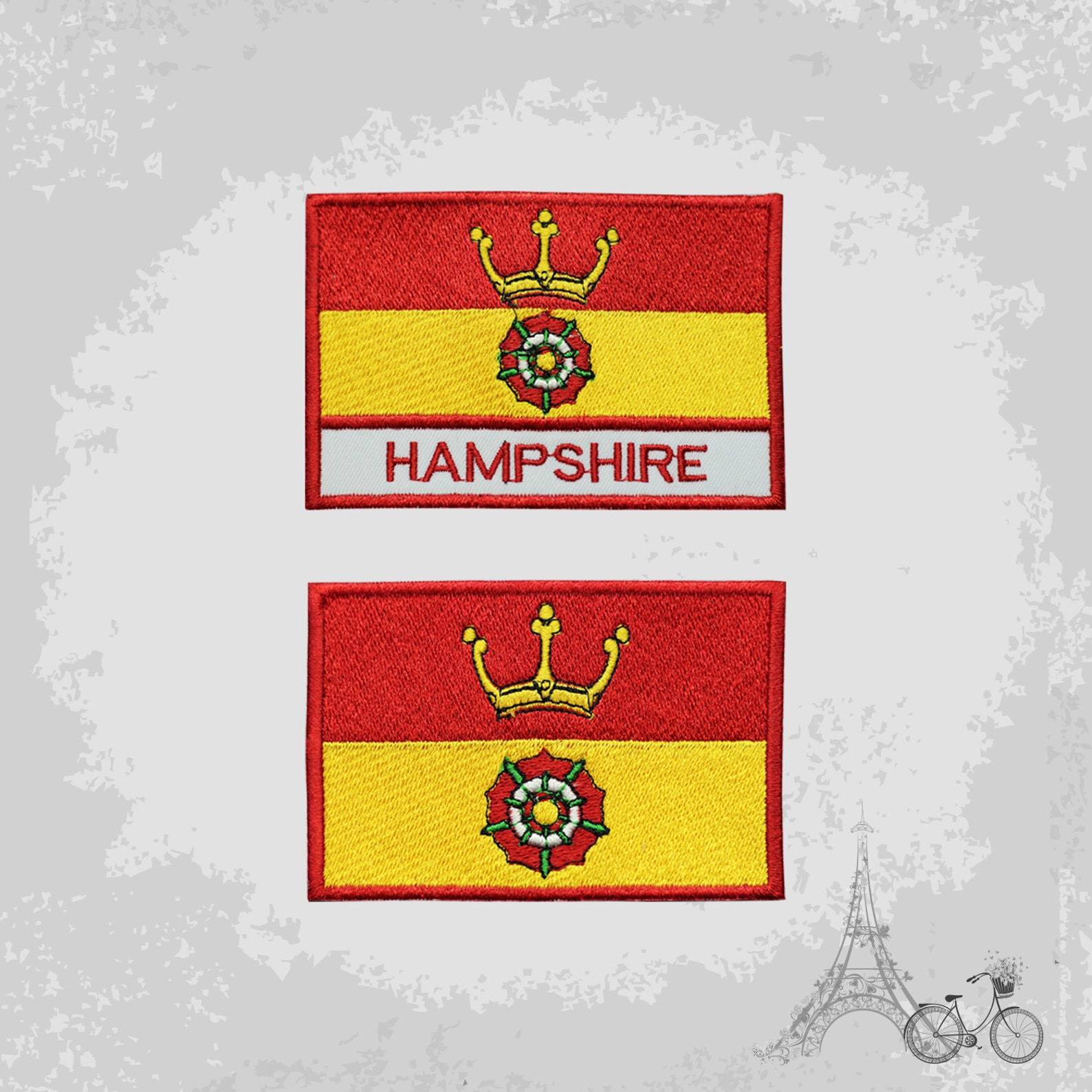 HAMPSHIRE UK County Flag Embroidered Iron on Patch Sew on Etsy