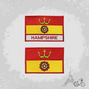 HAMPSHIRE Bandera del Condado del Reino Unido bordado hierro en parche coser en la insignia Applique bandera del condado para la ropa, etc.