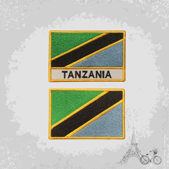 TANZANIA National Flag Embroidered Patch Iron on Sew On Badge For Clothes etc