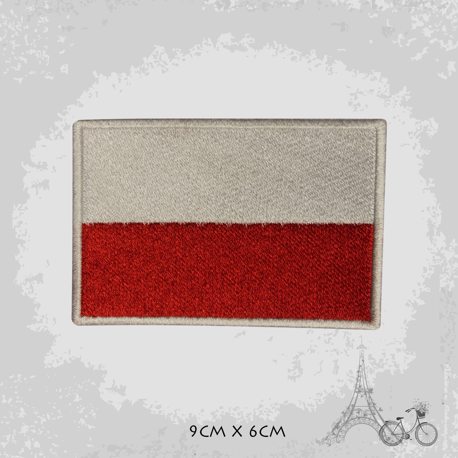 Poland Country Flag Patch – Iron On / Sew On Embroidered Badge – UK Made