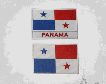 Panama National Flag Embroidered Iron On Patch Sew On Badge Applique Country National Flag