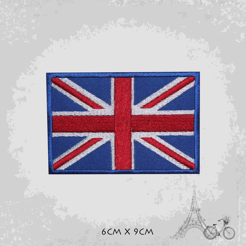 Union Jack National Flag United Kingdom England Embroidered Iron On Patch Sew On Badge Applique Country National Flag