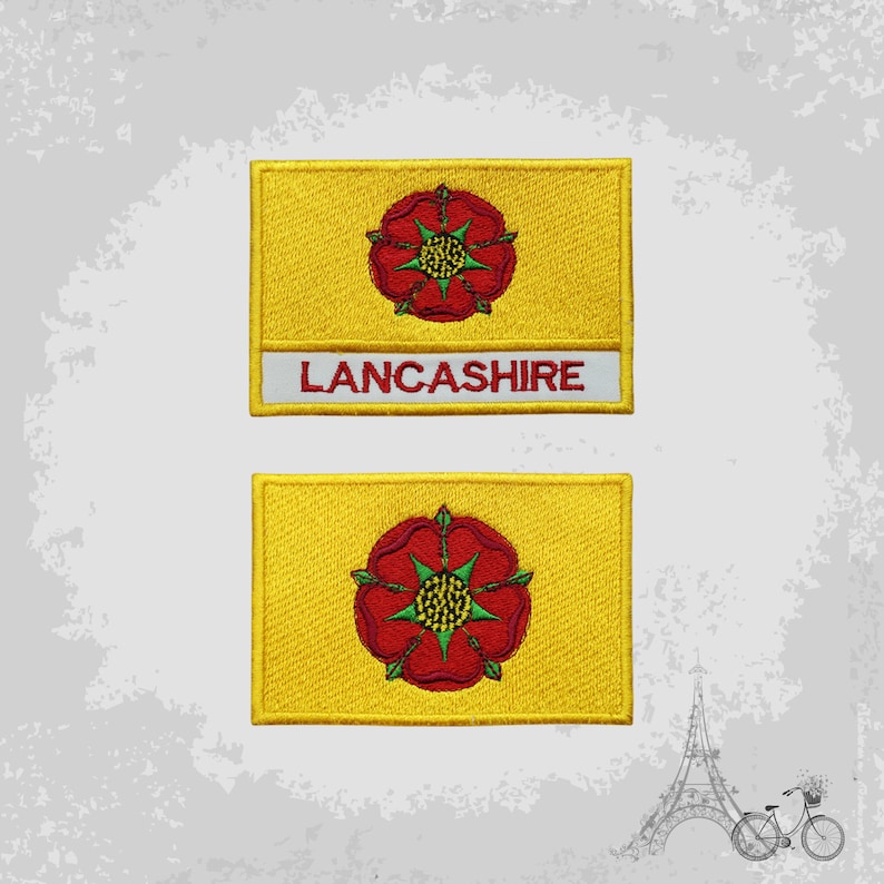 LANCASHIRE UK County Flag Embroidered Iron On Patch Sew On Etsy