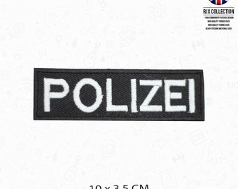 POLIZEI Palabras Eslogan Parche Bordado Hierro Sobre Parche Cosido En Insignia Aplique Para Camisetas