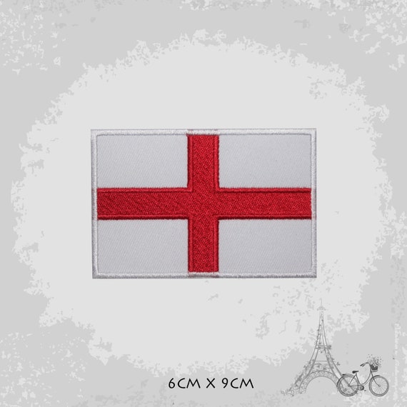 England St' George's Cross Patriotic Flag Embroidery Badge Iron Sew On Patch 6cm - Foto 8