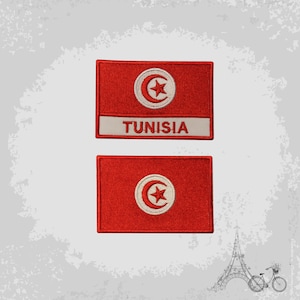 Tunisia National Flag Embroidered Iron On Patch Sew On Badge Applique Country National Flag