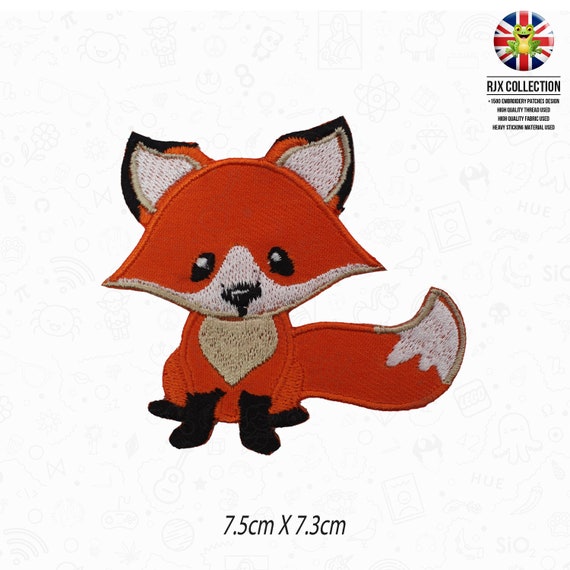 Iron On Looking Over Shoulder Fox Applique Iron On Looking Over Shoulder Fox Applique