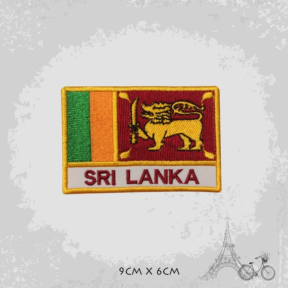 Set Of Four - Sri Lanka Flag - Iron-on - Embroidered - Foto 6