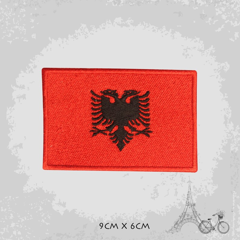 Albania Flag Patch - Embroidered Iron-On Country Badge For Jackets Or Backpacks