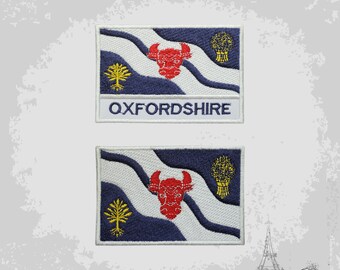 OXFORDSHIRE UK County vlag geborduurd opstrijkbare Patch Naai de badge stoffen County vlag voor kleding enz