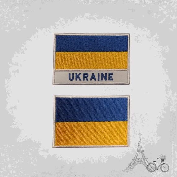 Toppa Termoadesiva Con Bandiera Dell'Ucraina, Ricamata 9x6 Cm, Da Stirare O Cucire Su Giacche, Jeans, Borse E Zaini, Personalizzazione Abbigliamento