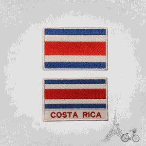 Costa Rica National Flag Embroidered Iron On Patch Sew On Badge Applique Country National Flag