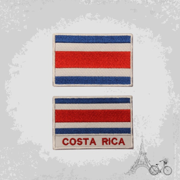 Costa Rica Drapeau national brodé de fer sur patch coudre sur badge Applique Pays Drapeau national