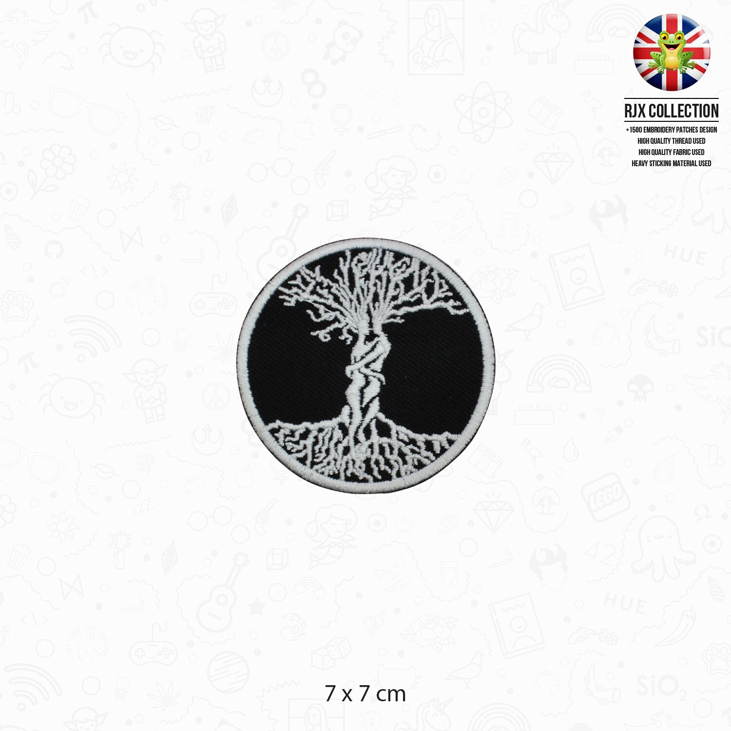 Aufnäher Patch Aufnäher Baum Des Lebens Yggdrasil – Bestickt, Zum Aufbügeln, Für Biker & Vikings-Fans Yggdrasil Aufnäher