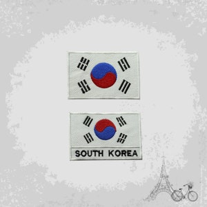 South Korea National Flag Embroidered Iron On Patch Sew On Badge Applique Country National Flag