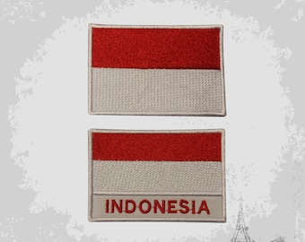 Drapeau national d'Indonésie fer brodé sur la couture de patch sur l'indicateur national de pays d'application d'insigne