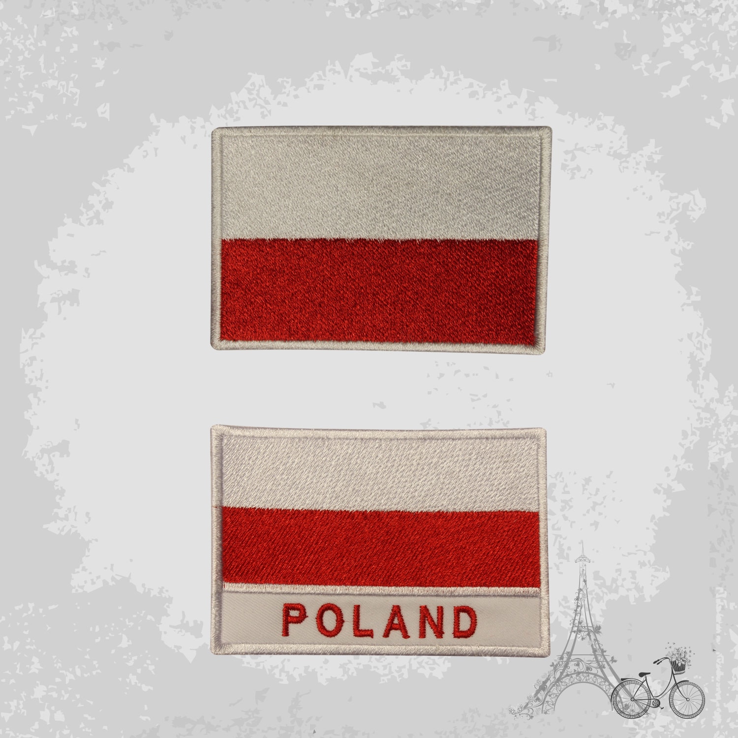 SEW or IRON ON POLSKA COUNTRY SHIELD FLAG PATCH