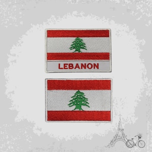 Lebanon National Flag Embroidered Iron On Patch Sew On Badge Applique Country National Flag