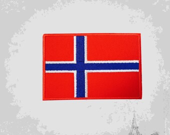 Patch Ricamata Bandiera Norvegia – Stemma Cucito – Prodotto In Francia