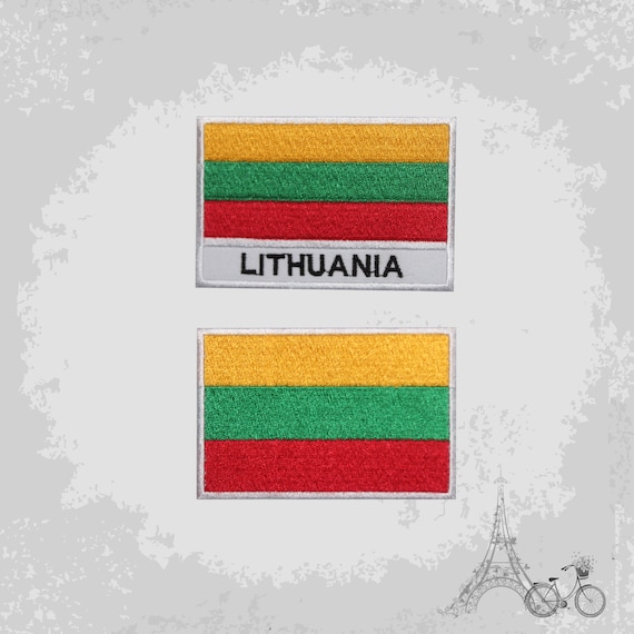 Sew On Lithuanian Flag Embroidered Applique Lithuania Flag Patch Iron On Badge