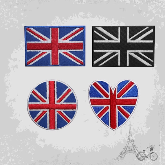 Union Jack Flag UK National Flag Embroidered Iron On Patch Sew On Badge Applique 
