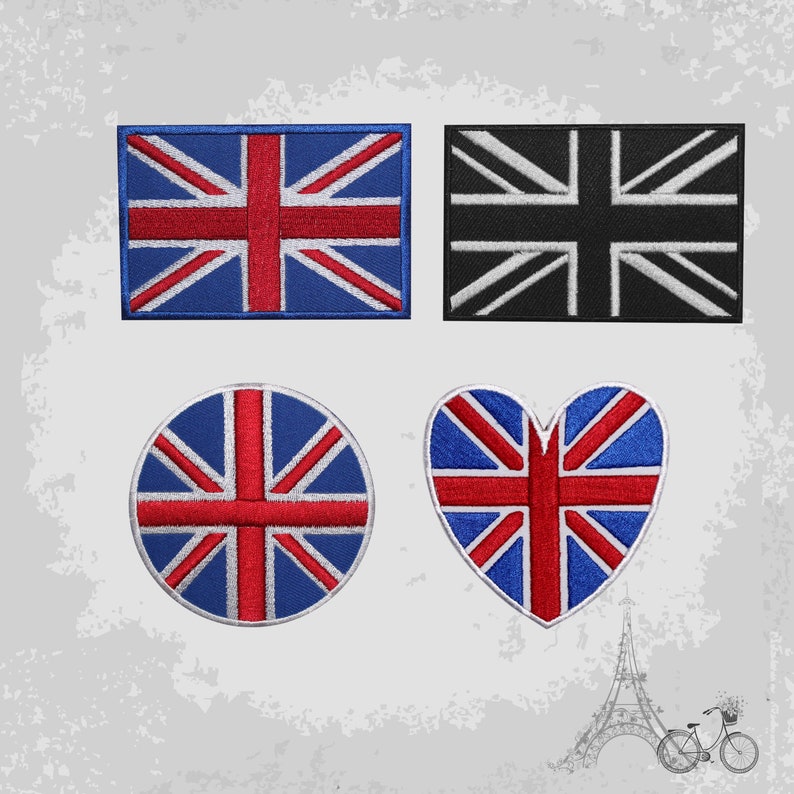 Union Jack National Flag United Kingdom England Embroidered Iron On Patch Sew On Badge Applique Country National Flag