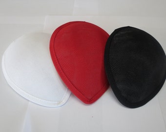 Black Red White Teardrop Hat Base for Dance Costumes