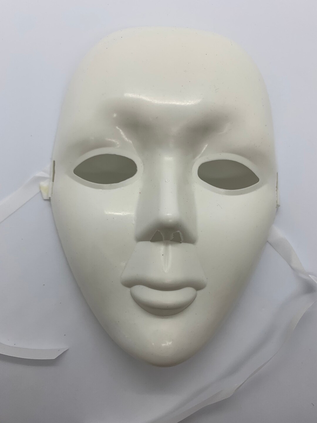 White Plastic Mask Dance Costumes Theater Halloween Women or Etsy