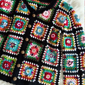 Handmade Crochet Sequin Jacket, Boho Festival Fashion