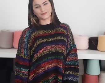 Bernadette sweater | Etsy Breipatroon Nederlands Oversized Trui Nettie Sweater | Etsy