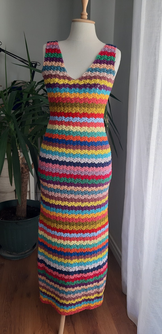 Vestido ganchillo mujer clearance