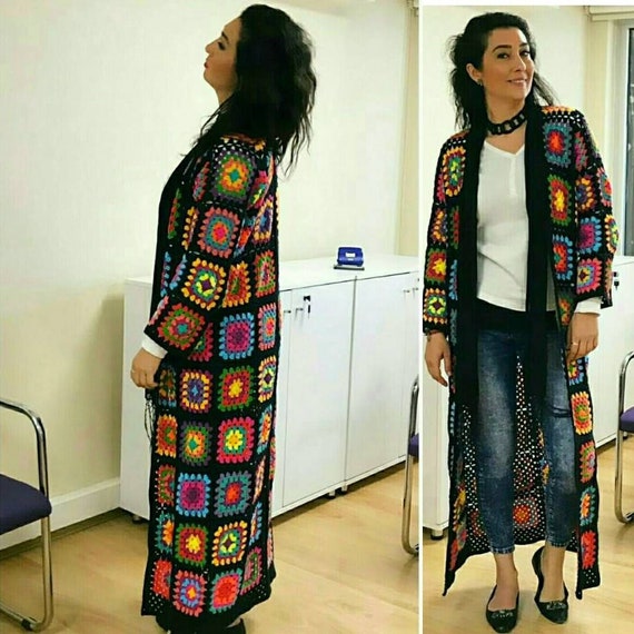 crochet patchwork jacket