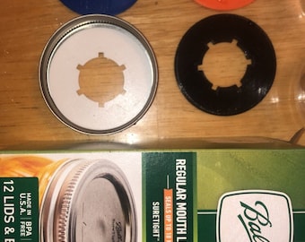 Aero garden pod insert top for mason jar