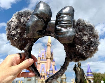 Platinum Fluffy Mouse Ears