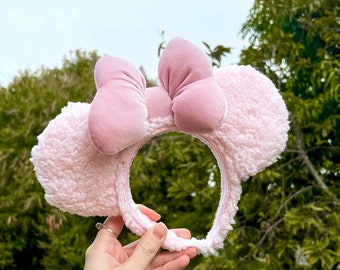 Millennial Pink Sherpa Fuzzy Mouse Ears