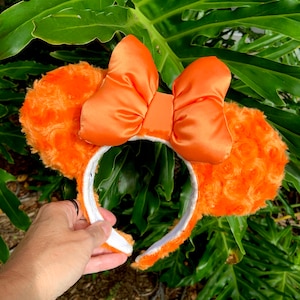 Orange Fluffy Mouse Ears