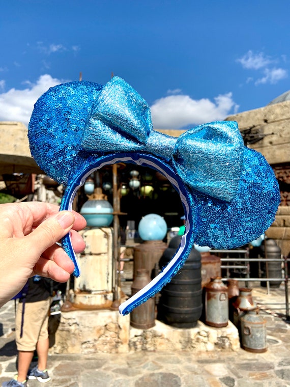 Disney Inspired Handmade STITCH Blue Sequins Ears - NWOT Sequin Stitch Mickey Ears - Custom Colours Experiment 626  main image 4