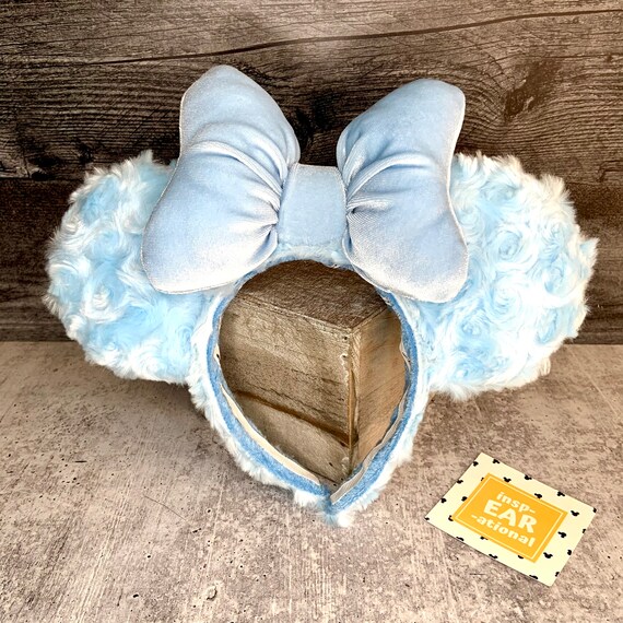Light Blue Fluffy Mouse Ears - Etsy display picture 1