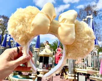 Yellow Fluffy Mouse Ears