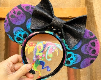 Sparkly Skull Halloween Mouse Ears