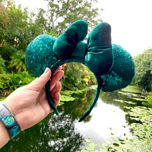 Emerald Green Sequin Mouse Ears